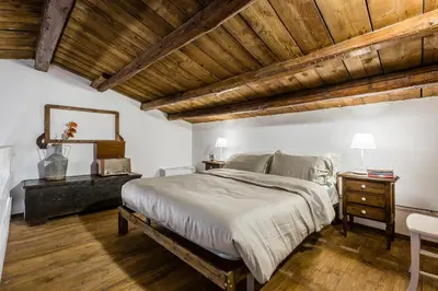 Letto o letti in una camera di Authentic Sicilian Charm, pool, sea view, wi-fi & parking