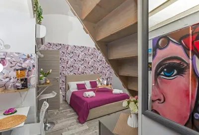Letto o letti in una camera di Sicily house