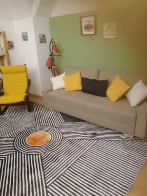 Area soggiorno di Santa Barbara Apartment