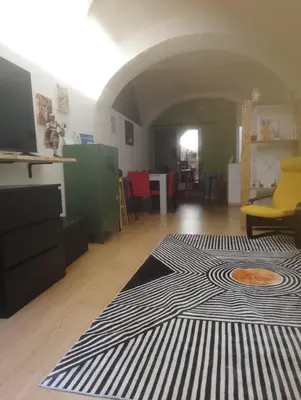 Area soggiorno di Santa Barbara Apartment