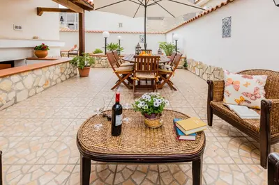 Area soggiorno di Sealand house near the sandy beach, parking & wifi