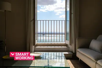 Area soggiorno di Seaview Design Homes in Ortigia by Wonderful Italy
