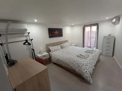 Letto o letti in una camera di Bilocale in centro storico -Le mensaline- Casa Chiricopo