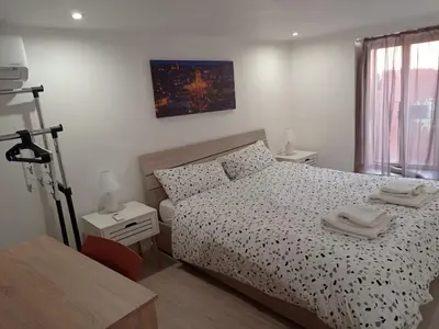 Letto o letti in una camera di Bilocale in centro storico -Le mensaline- Casa Chiricopo