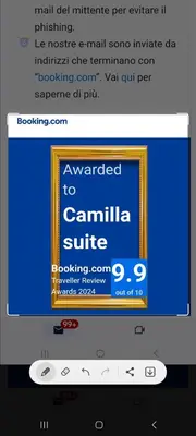 Certificato, attestato, insegna o altro documento esposto da Camilla suite