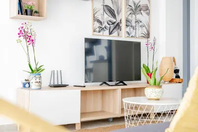 TV o dispositivi per l'intrattenimento presso Eos Sea View Apartments