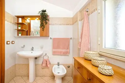 Bagno di CASA LUCA Appartamento al centro di Marzamemi vista mare con parcheggio privato