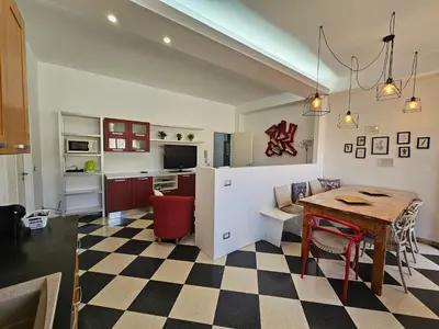 Cucina o angolo cottura di Stella-Guesthouse - Terrazzo privato e relax vicino Siracusa