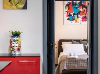 Letto o letti in una camera di Guest House Aurispa