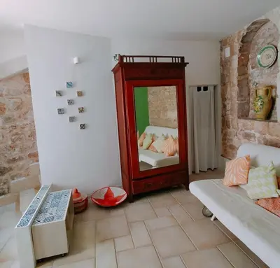 Letto o letti in una camera di Terrazza con vista 'casa Ziicedda'