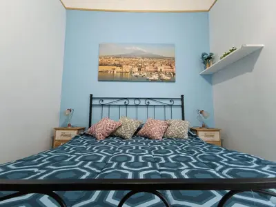 Letto o letti in una camera di Casa Emanuele