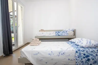 Letto o letti in una camera di Villa Orietta