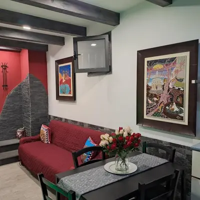Area soggiorno di suite Holiday House Bonaccorso