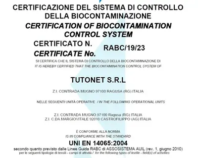 Certificato, attestato, insegna o altro documento esposto da Aretusa Vacanze B&B