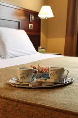 Letto o letti in una camera di Panorama Hotel