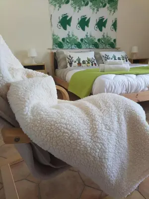 Letto o letti in una camera di Casa Valvo Lido di Noto