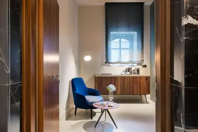 Area soggiorno di Byssus Suites