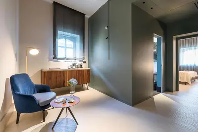 Area soggiorno di Byssus Suites
