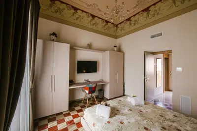 Letto o letti in una camera di Le Camere dei Conti