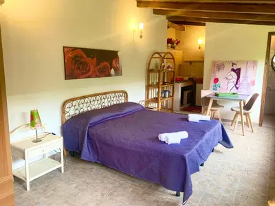 Letto o letti in una camera di VILLINO LELLA