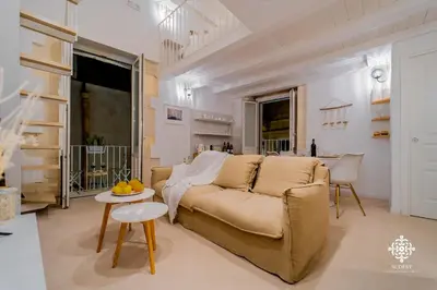 Area soggiorno di Casa Tal - Exclusive home in Ortigia