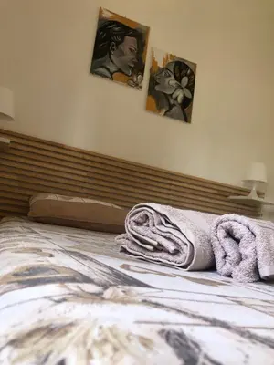 Letto o letti in una camera di Casa Vacanza Santa Maria del Focallo