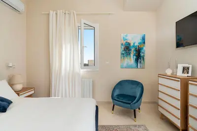Letto o letti in una camera di Villa Mora
