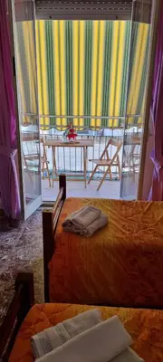 Letto o letti in una camera di Casa Lucia