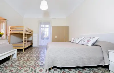 Letto o letti in una camera di Villa Polara