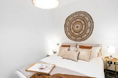 Letto o letti in una camera di Villa Soave Mare e piscina privata