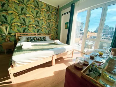 Letto o letti in una camera di Finestra sulla Sicilia