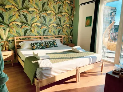 Letto o letti in una camera di Finestra sulla Sicilia