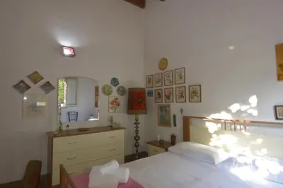 Letto o letti in una camera di Villa Chiara