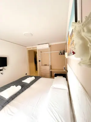 Letto o letti in una camera di Al Settimo porta marina