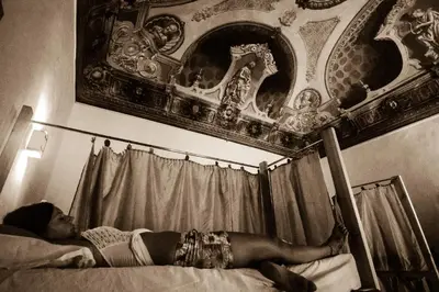 Letto o letti in una camera di Ostello degli Elefanti