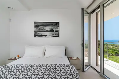 Letto o letti in una camera di Villa Anna