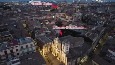 Vista aerea di il sacrato di casa loreto
