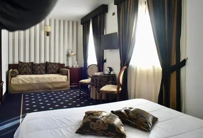 Letto o letti in una camera di Antica Stazione