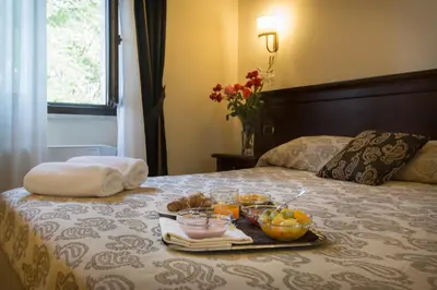 Letto o letti in una camera di Antica Stazione
