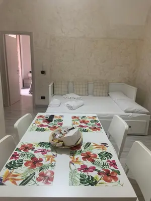 Letto o letti in una camera di Vittorio Emanuele house