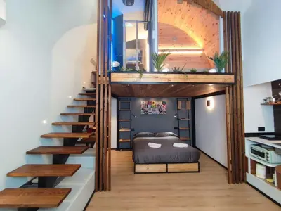 Area soggiorno di Gray Suite con sauna