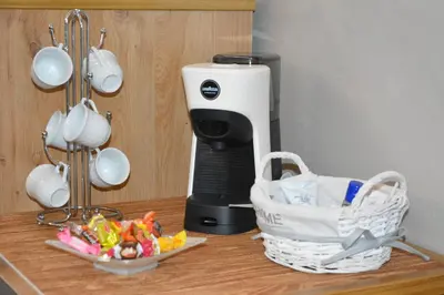 Set per la preparazione di tè e caffè presso Aitho Apartment 45