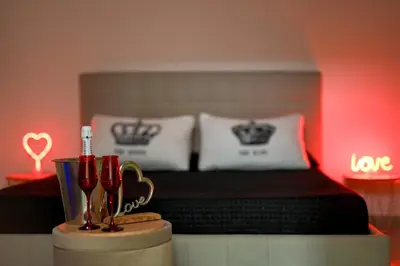 Letto o letti in una camera di Momenti e wellness