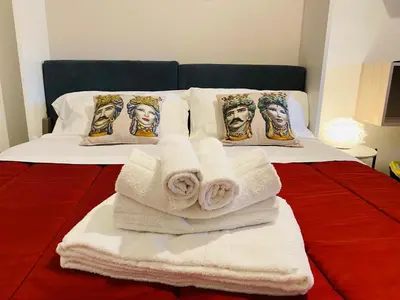 Letto o letti in una camera di I Cinque Mori DEVA
