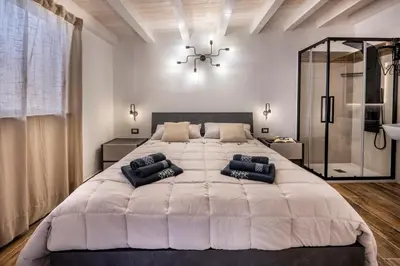 Letto o letti in una camera di Casa Vacanze RetroScena