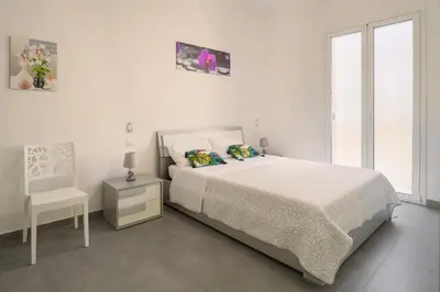 Letto o letti in una camera di Casa Salvemini