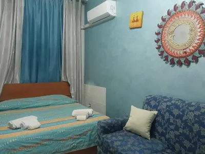 Letto o letti in una camera di Casa Akira Margot