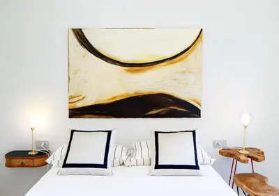 Letto o letti in una camera di Villa Alti vista mare e piscina privata